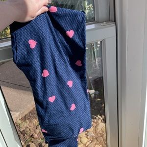 Lularoe Leggings Heart Print with Stripes - Tall and Curvy - TC - NIP